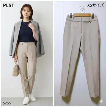 PLST 플라스테 웜 리저브 스틱 팬츠 XS 베이지 슬림 레그 효과