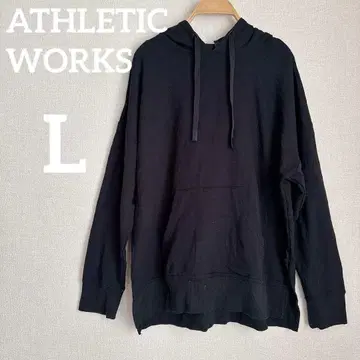 1점 한정 ATHLETIC WORKS [ L ] 블랙 후드 부착 후드티