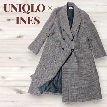 유니클로 이네스 콜라보 트위드 체스터 코트 롱 XXL 사이즈