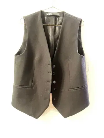 여성용 베스트 베스트 베스트 ZARA M 사이즈 미사용 블랙