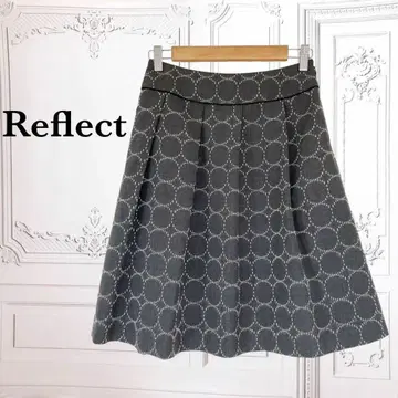 [리플렉트] 스커트 [M] 그레이 턱 플레어 안감 부착 사이드 지퍼