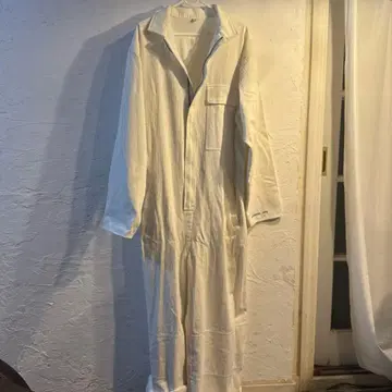 양문학 한정판 화이트 작업복 L