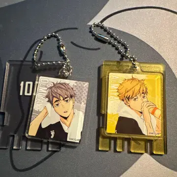 하이큐!! 극락탕 목욕탕 열쇠풍 키링 미야 아츠무 미야 오사무