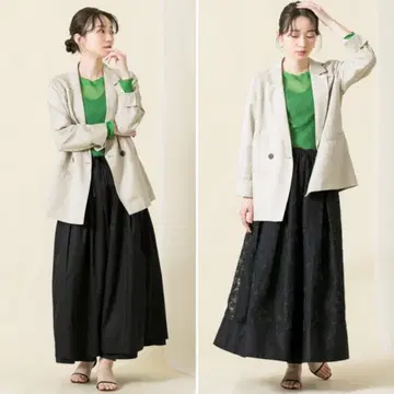 그레디 브릴리언트 리버서블 레이스 플레어 스커트 블랙