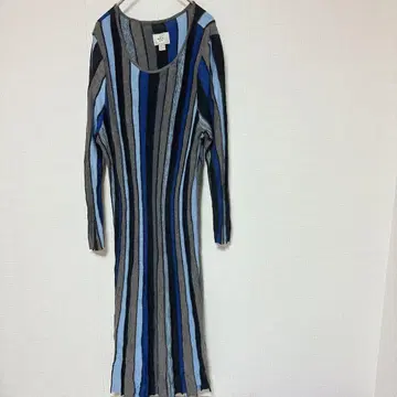 eci NEW YORK 스트라이프 니트 원피스 [ L 사이즈 ]