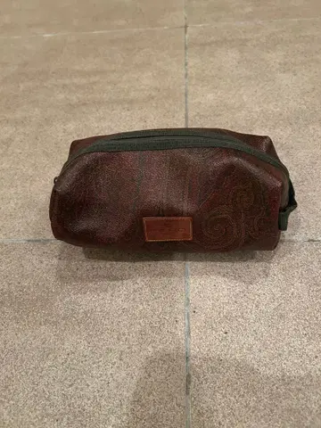 ETRO 에트로 페이즐리 패턴 파우치 브라운 계열 PVC [ 덤 포함 ]