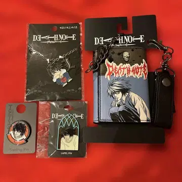 DEATHNOTE 데스노트 지갑 L 패턴 핀즈 핀 배지 목걸이