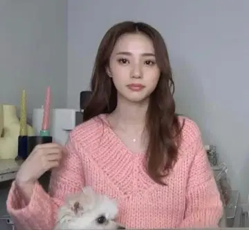 MOUSSY 손뜨개질 니트 나카마치 아야 착용