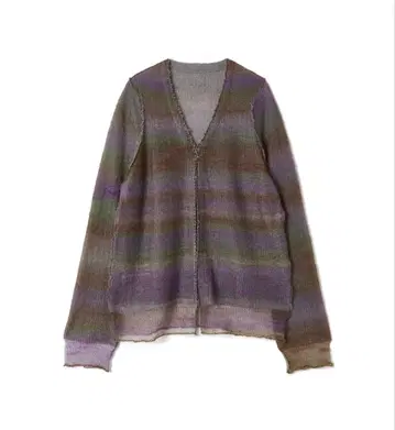 double mohair narrow cardigan