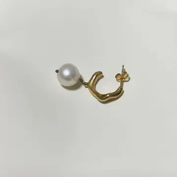 ete 펄 후프 귀걸이 한쪽 귀