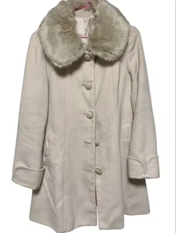 [ 본격적인 겨울에 딱 ] 퍼 달린 베이지 코트 L 사이즈 롱 코트 고급
