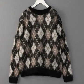 6(ROKU) 로쿠 바토너 아가일 니트