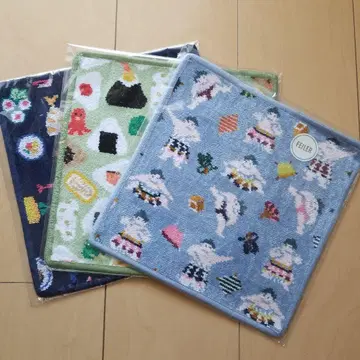 페이 타월 손수건 3개 세트 핫케요이 오스시 오무스비코로리