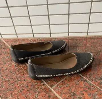 ECCO 에코 플랫 천연 가죽 블랙 신발