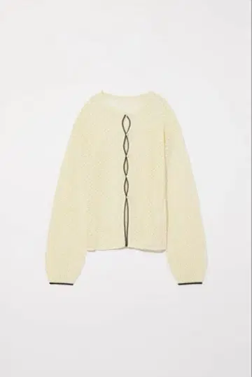 프론트 웨이브 크로셰 라이크 니트 가디건