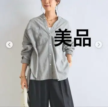 앤디콜 데님 빅 셔츠 그레이