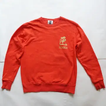 TENBOX 10 빨간색 크루넥 맨투맨
