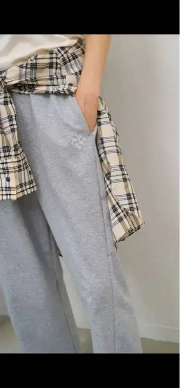 YENN ] 더블 저지 팬츠/W Jersey PT 라이트 그레이