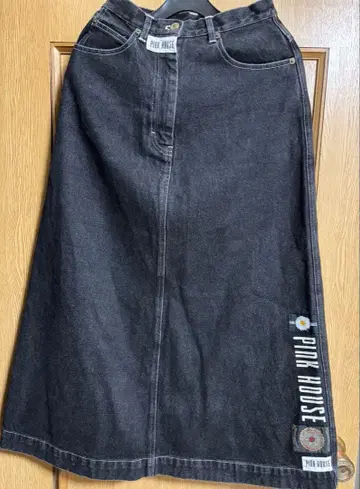 핑크하우스 롱 데님 스커트