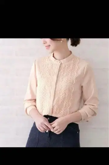 어반리서치 로쏘 ROSSO 레이스 블라우스 밴드 카라