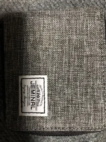 이단 접이식 지갑 그레이