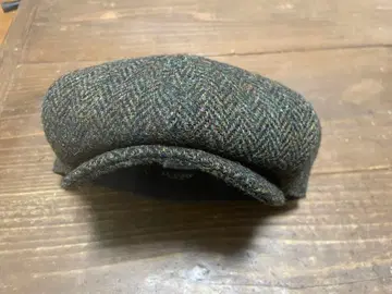 HATBLOCK 해리스 트위드 헤링본 헌팅 캡