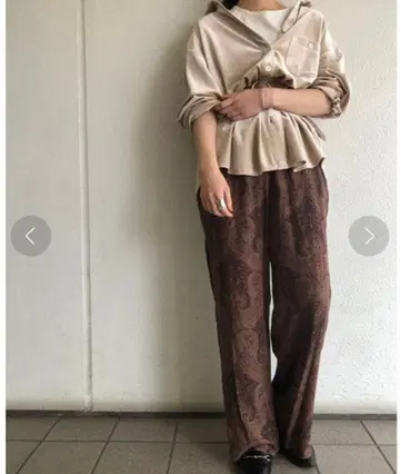 투데이풀 페이즐리 러프 팬츠 38