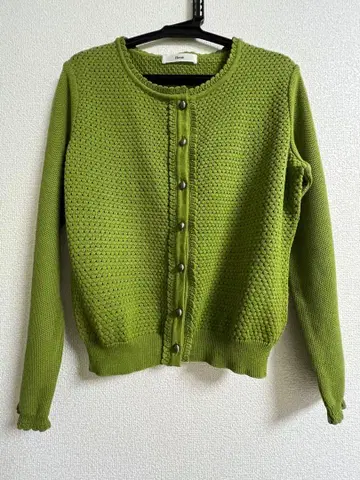 르네 니트 가디건 짙은 녹색 36