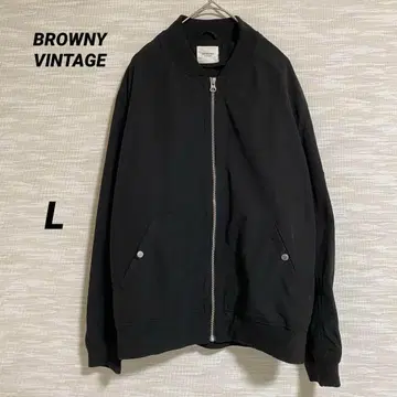브라우니 빈티지 집업 블루종 [ L ] 아우터 블랙 0324