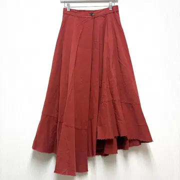 내추럴 무드 가득 더블 네임 랩 스커트 톤 다운 브라운 [1710]