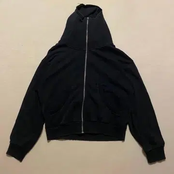 WISHFOREVER 블랙 L 집업 후드티 크롭 기장