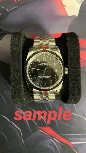 커스텀 모도스 자동 와인딩 손목시계 아라비아 블랙 다이얼 36mm