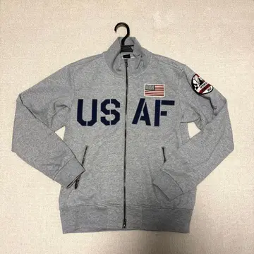 AVIREX 미국 공군 70주년 기념 지퍼 후드티 그레이 M
