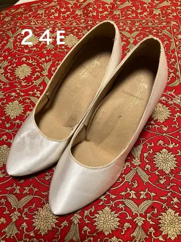 댄스 신발 화이트 새틴 bunzo 24E 연주 모던 사교댄스