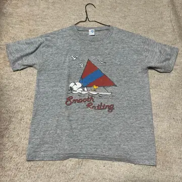 ARTEX 스누피 카이토 프린트 빈티지 T셔츠 L 그레이 80s