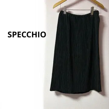 SPECCHIO 셔틀 플리츠 스커트 블랙