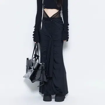 theredthread S drape knot maxi skirt