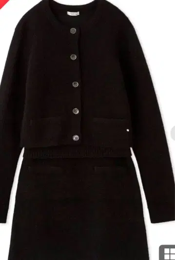 FRAY I.D 새상품급 블랙 니트 셋업 블랙