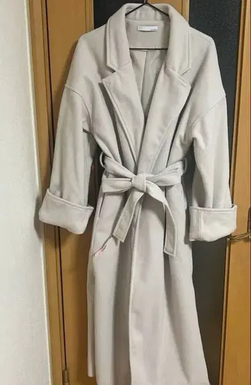 Aunt Marie's 오버 사이즈 슬릿 롱 코트