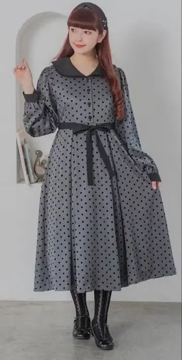 시마무라 아오키 미사코 원피스 다크 그레이 새상품 3L