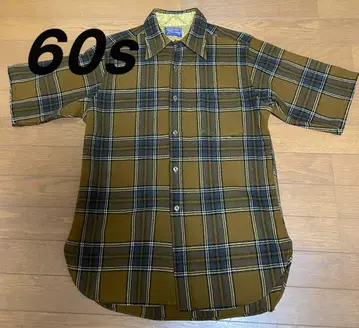 레어 배색 양호 60s PENDLETON 울 반팔 셔츠 USA