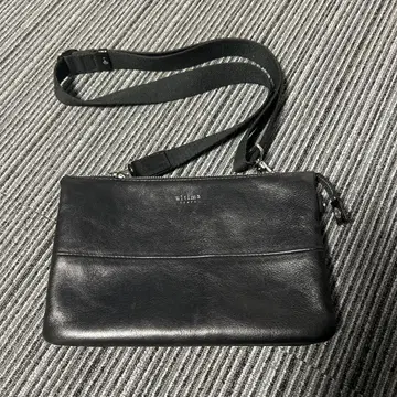 ultima 블랙 가죽 클러치백 G