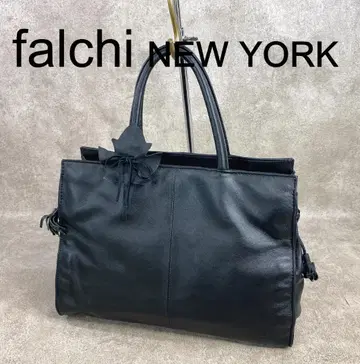 [ 컨디션 최상 ] 팔치 뉴욕 소가죽 참 포함 토트백 블랙