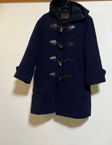 맥레거 네이비 더플 코트 후드 부착 코트