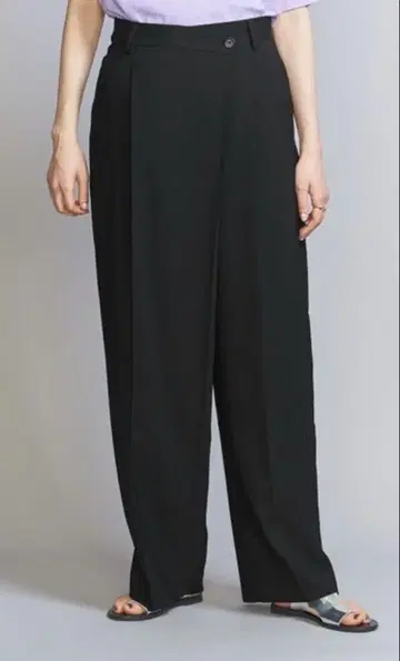 뷰티 앤 유스 포플린 2턱 랩 팬츠