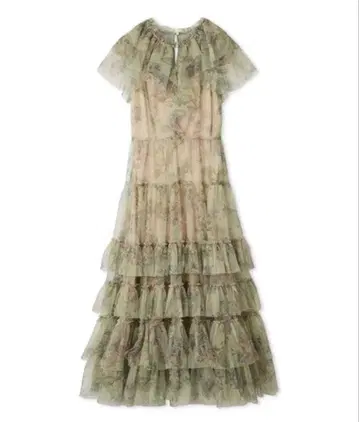 LILY BROWN 보타니컬 튤 티어드 드레스