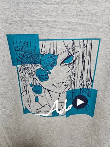 [미사용 새상품] Ado 지퍼 후드티 백 로고 콜라보 애드 후디