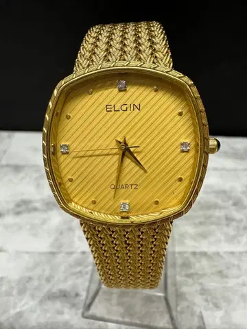 ELGIN 골드 쿼츠 손목시계