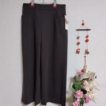 미사용 새상품 유키의 고급고치 와이드 팬츠 MIYABI LL 사이즈