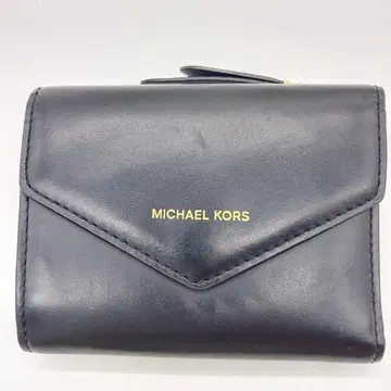 새상품급 마이클코어스 접이식 지갑 블랙 가죽